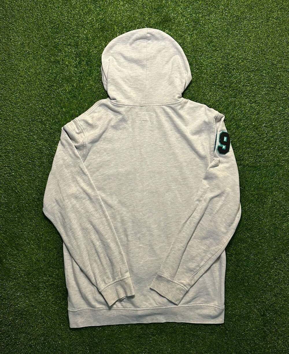 Y2K 2000s Hurley Full Zip Hoodie Sweatshirt Grey Logo - Picture 3 of 7